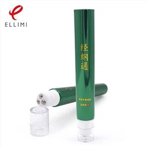 Tiub Berlamina Aluminium Untuk Krim Mata Dengan Roller Ball